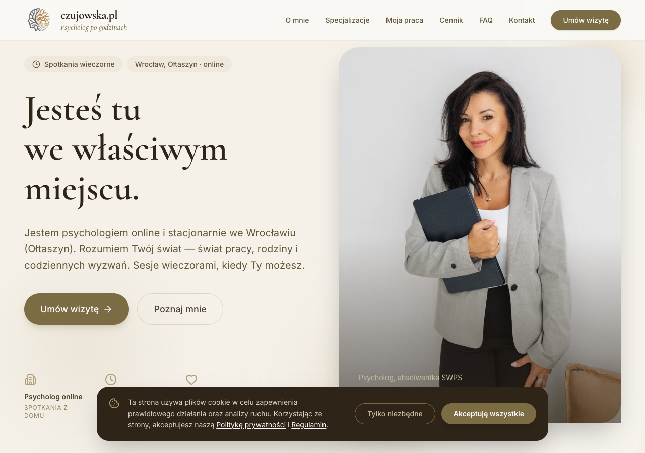 Strona główna czujowska.pl — psycholog online Wrocław Anna Czujowska
